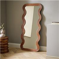 Habitat Wavy Wooden Full Length Wall Mirror - 150x68cm