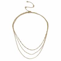 Liars & Lovers Gold Plated Multilayer Chain Necklace