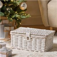 Argos Home White Woven Christmas Gift Basket