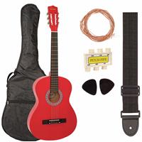 Encore Full Size Classic Guitar Pack - Red