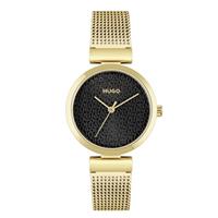 Hugo Ladies Gold Coloured Plated Adjustable Strap Watch