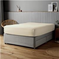 Silentnight Supersoft Plain Cream Fitted Sheet - King size