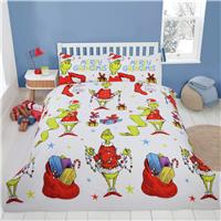 The Grinch White Kids Bedding Set - Double