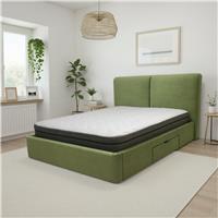 Koble Olivia 3 Drawer Kingsize Storage Bed Frame - Green