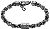 Armani Exchange Gunmetal Stainless Steel Chain Bracelet