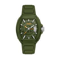 HUGO Men's Green Silicone Strap Watch