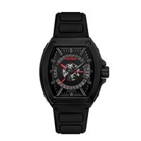 HUGO Men's Black Silicone Strap Watch