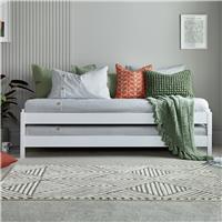 Time4Sleep Stacking Single Wooden Guest Bed - White