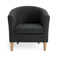 Argos Home Tub Fabric Chair - Charcoal