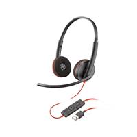 HP Poly Black wire 3220 USB-C PC Headset - Black