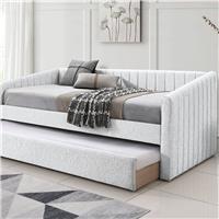 Time4Sleep Sanderson Single Guest Bed with Trundle - White