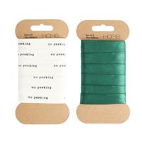 Argos Home Set of 2 Green Satin and No Peeking Ribbon