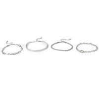 Liars & Lovers Silver T-Bar Paperclip Wristwear Set