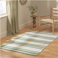 Habitat Stripe Neutral Flatweave Rug - 230x160cm