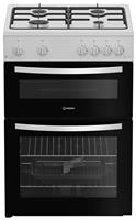 Indesit ITG6GW 60cm Twin Cavity Gas Cooker - White