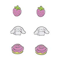 Hello Kitty Cinnamoroll Kawaii Stud Earrings - Pack of 3