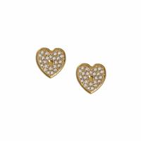 Liars & Lovers Stainless Steel Crystal Heart Stud Earrings
