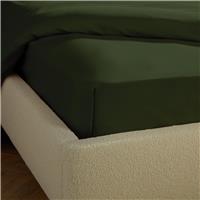 Silentnight Supersoft Plain Green Fitted Sheet - Single