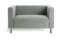 Argos Home Moda Faux Leather 2 Seater Sofa - Grey