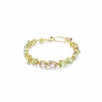 Swarovski Gold Tone Plated Crystal Gema Tennis Bracelet