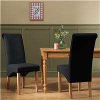 Argos Home Pair of Midback Dining Chair - Black