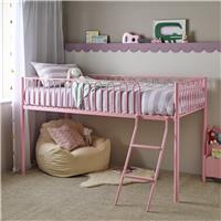 Argos Home Single Metal Midsleeper Bed Frame - Pink