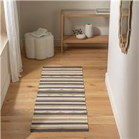 Habitat Flatweave Scalloped Stripe Runner - 66x200cm
