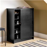 Argos Home Chloe 2 Door Shoe Storage Cabinet - Black