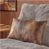 Argos Home Faux Leather Cushion Tan - 50x30cm