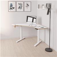 Koble Gino Corner Height Adjustable Desk - White