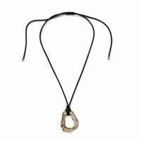 Freedom Gold And Black Cord Pendant Necklace