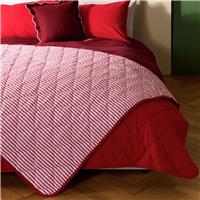 Habitat Striped Yarn Dye Bedspread - Red - 220x200cm