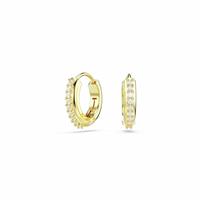 Swarovski Gold Tone Plated Crystal Matrix Mini Hoop Earrings