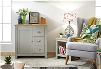 GFW Lancaster 1 Door 3 Drawer Multi Unit - Grey
