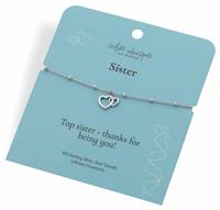 Hot Diamonds Sterling Silver Sister Heart Charm Bracelet