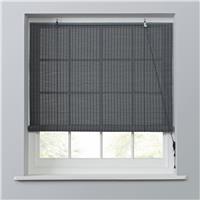 Little Black Book Bamboo Grey Roller Blind - 120cm
