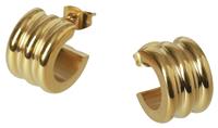 Liars & Lovers Gold Tone Stainless Steel Spiral Hoop Earring