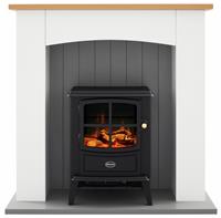 Dimplex Oakmead 2KW Optiflame Electric Fire Suite - Black