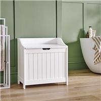 Argos Home 100L Monks Bench Linen Bin - White