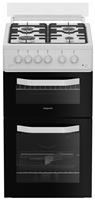 Hotpoint HTG5GCWL 50cm Twin Cavity Gas Cooker - White