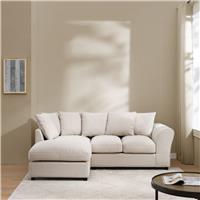 Argos Home Harry Small Left Hand Corner Chaise Sofa -Natural
