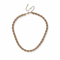 Freedom Gold Thin Twist Rope Chain Necklace