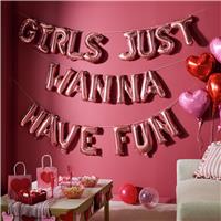 Argos Home Girls Just Wanna Have Fun Letter Balloons Kit