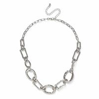 Freedom Silver 18 inch Mismatch Chain Necklace