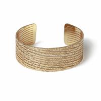 Freedom Gold Tone Textured Cuff Bracelet