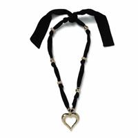 Freedom Gold Tone Heart Pendant Necklace