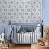Cath Kidston Ribbon Bow Blue Wallpaper