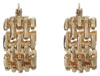 Liars & Lovers Gold Tone Interlocking Link Hoop Earrings