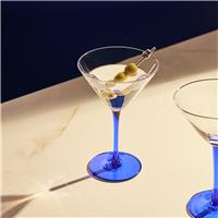 Habitat Blue Stem Set of 4 Martini Glasses