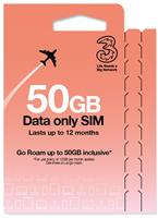 Three 50GB Pay As You Go Data SIM Card